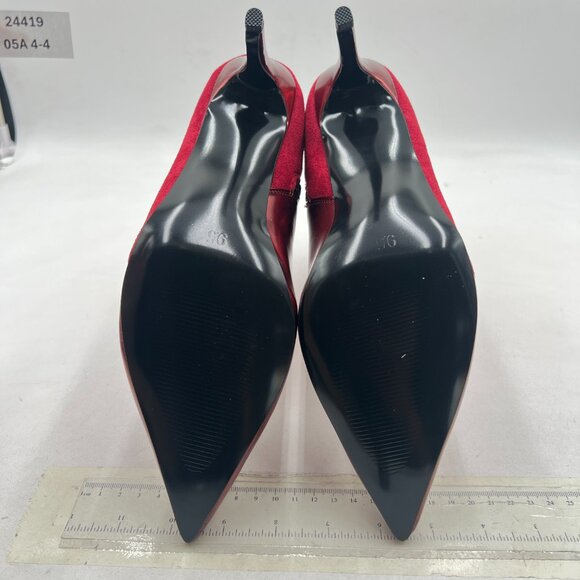 Wine Pointed Toe Ankle Booties High Heel Office Lady Comfy Daily Wear Dress Shoe - Picture 6 of 8